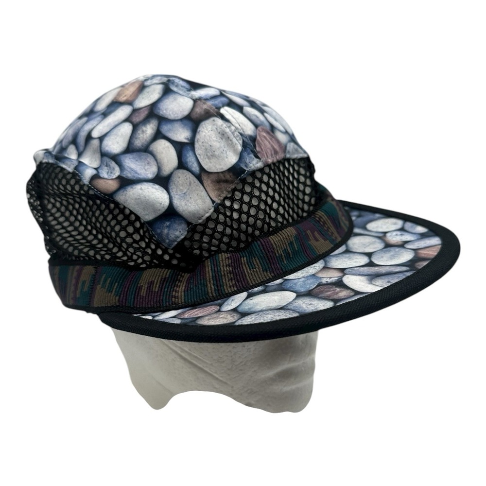 KAVU Trailrunner River Bed Hat‎ Cap Size L Stone Print Mesh Adjustable Strapback